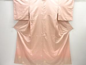 花丸文様織出しお召し付け下げ着物